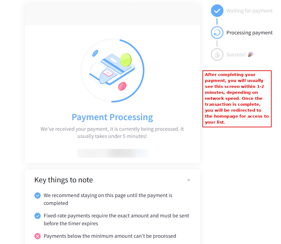 Payment step 4